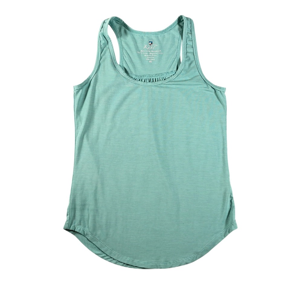 Kuhl Womens Size XS‎ Racerback Venture Tank Jade Stripe Turquoise Green
